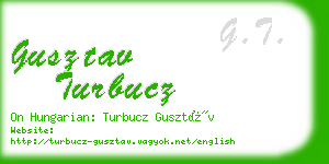 gusztav turbucz business card